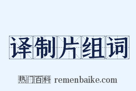 译制片组词是什么意思的图片